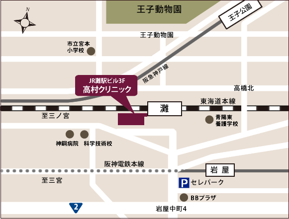 クリニックへの地図